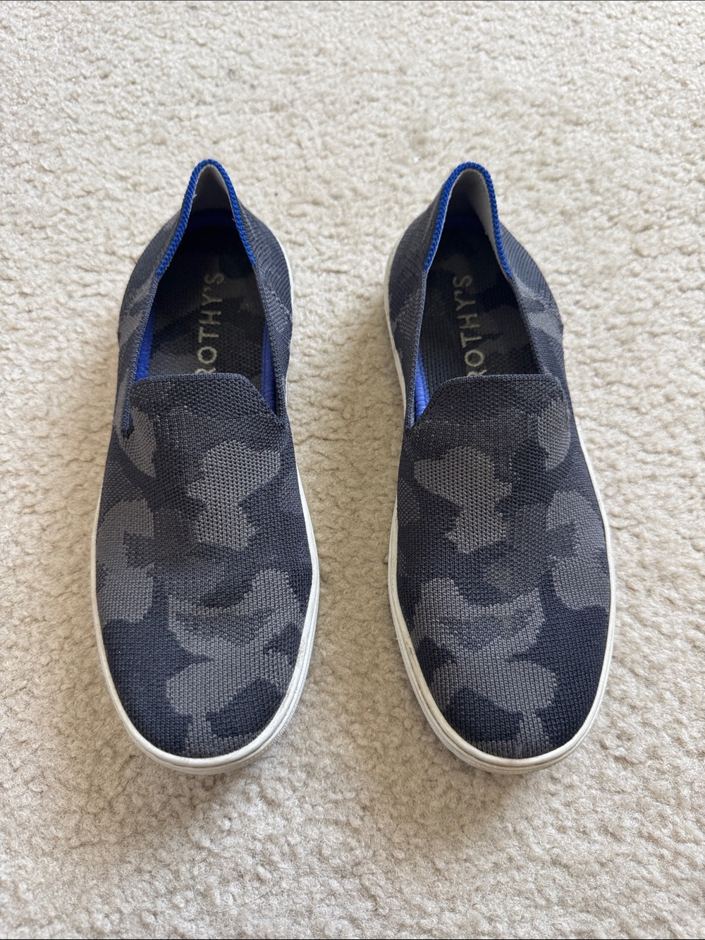 Rothy's Slip-On Knit Sneakers in Charcoal Gray - Size 6.5